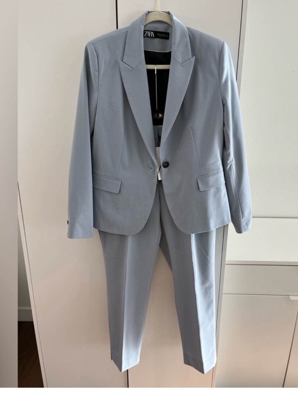 Zara Light Blue Tailored Blazer and Trousers Set